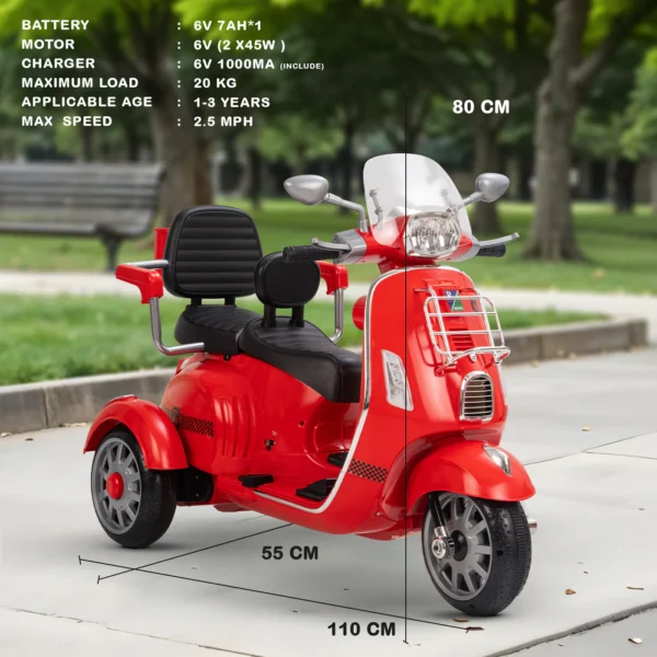 Baybee ScootStar double seat Battery Operated Kids Bike - Image 2