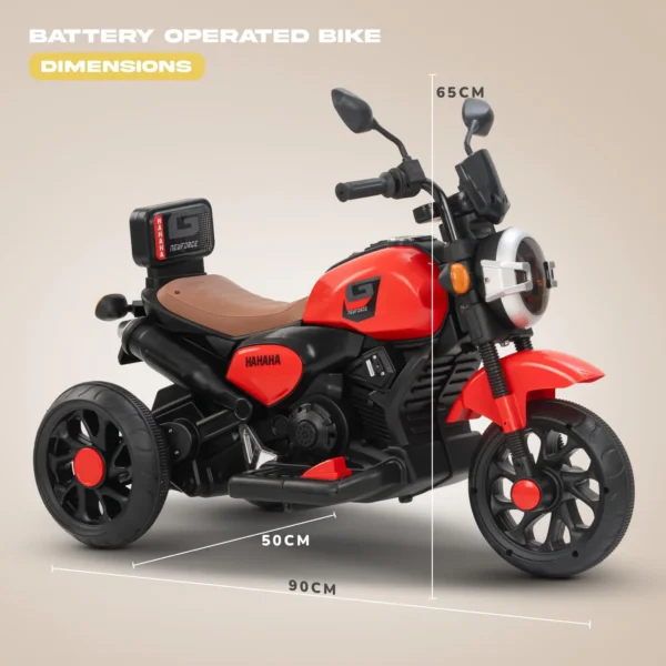 Baybee Zappy Electric Bike for Kids, Ride on Toys Kid Bikes with LED Light, Bluetooth & USB Music - Image 6