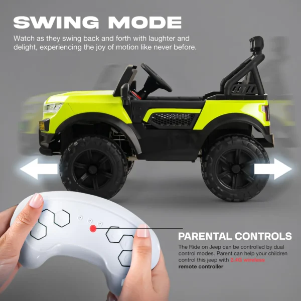 Baybee Bumpy 4×4 Battery Operated Jeep for Kids, Ride on Toy Kid Car with RGB Windshield Light & Music - Image 7