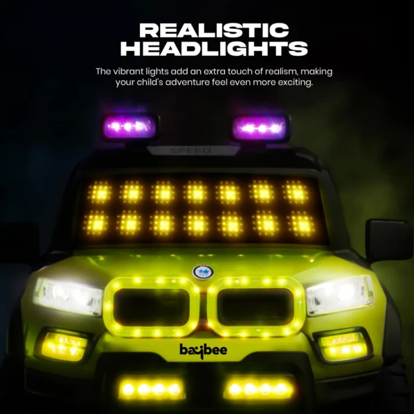 Baybee Bumpy 4×4 Battery Operated Jeep for Kids, Ride on Toy Kid Car with RGB Windshield Light & Music - Image 5