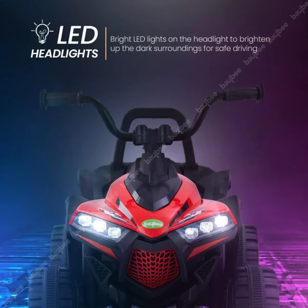 Baybee Monster ATV Rechargeable Battery Operated Electric Kids Bike with Light, USB, Music Electric Bike, Beach ATV Bike - Image 3