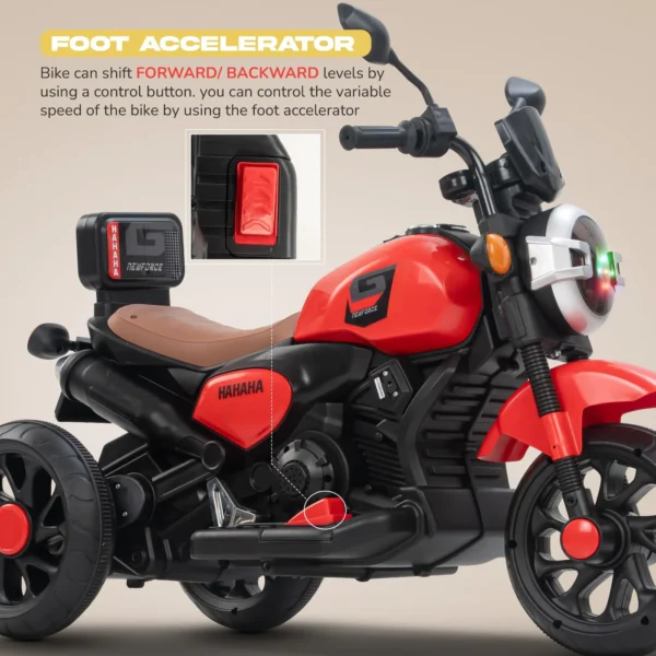 Baybee Zappy Electric Bike for Kids, Ride on Toys Kid Bikes with LED Light, Bluetooth & USB Music - Image 4