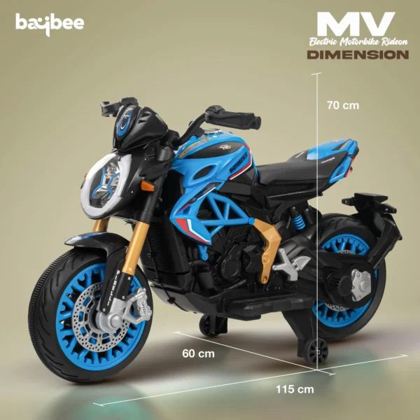 BAYBEE MTK Battery Operated Bike for Kids with Hand Accelerator - Image 3