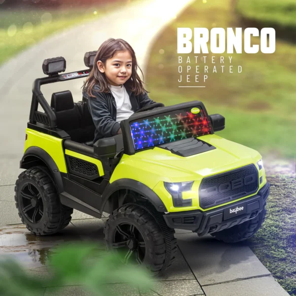 Baybee Bronco Battery Operated Jeep for Kids RGB Windshield Light & Music - Image 2
