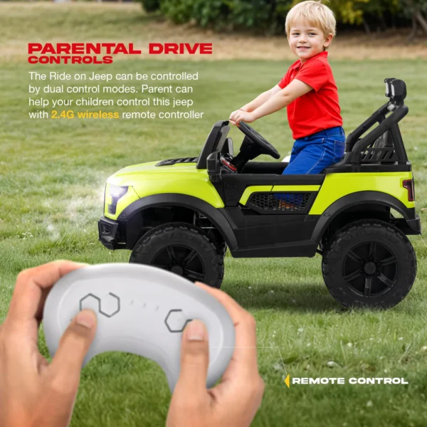 Baybee Bronco Battery Operated Jeep for Kids RGB Windshield Light & Music - Image 3