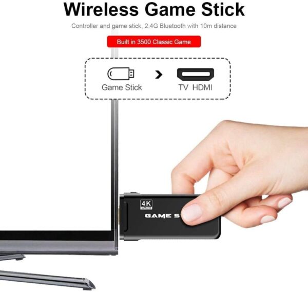 DWH Wireless video games for tv gaming Retro gaming console with Game Stick 1080p Plug & Play TV Video Game Set for 2 player with 9Emulator for Kids & Old School Station Video Game - Image 3