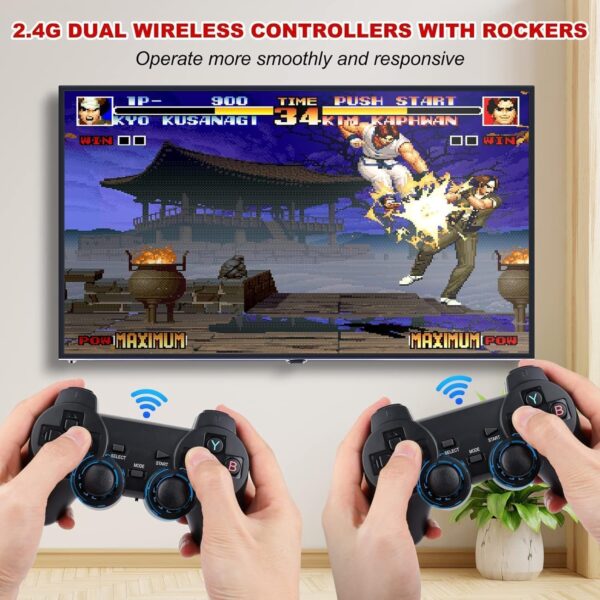 DWH Wireless video games for tv gaming Retro gaming console with Game Stick 1080p Plug & Play TV Video Game Set for 2 player with 9Emulator for Kids & Old School Station Video Game - Image 5