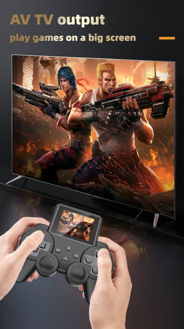 S10-Handheld Game Console,Classic Retro Video Gang Player Colorful LCD Screen USB Rechargeable Portable Game Console with 520 in 1 Classic Old Games Best Toy Gift for Kids - Image 3